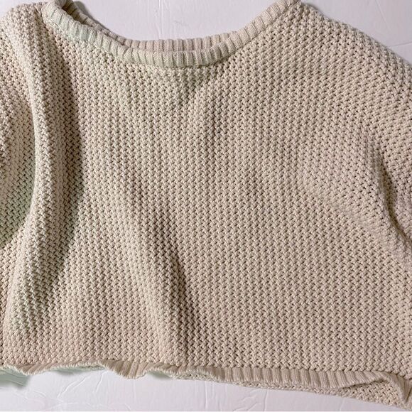L.A. Hearts Pacsun Sea Breeze Open Stitch knit Sweater ivory cotton beachy XS - Picture 6 of 9